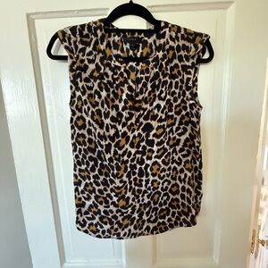 J. Crew Leopard Print Sleeveless Blouse